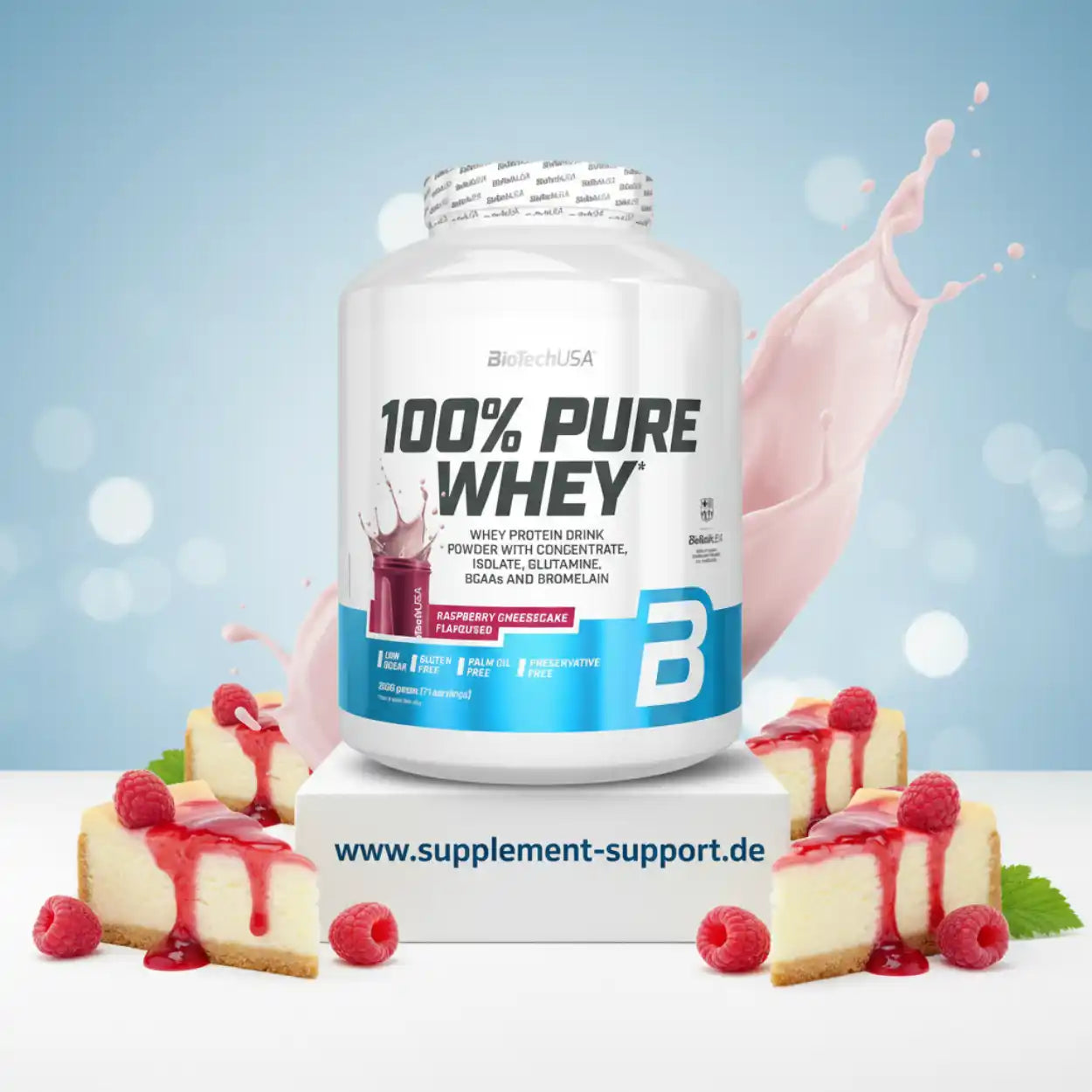 100% Pure Whey Protein Pulver 2000g