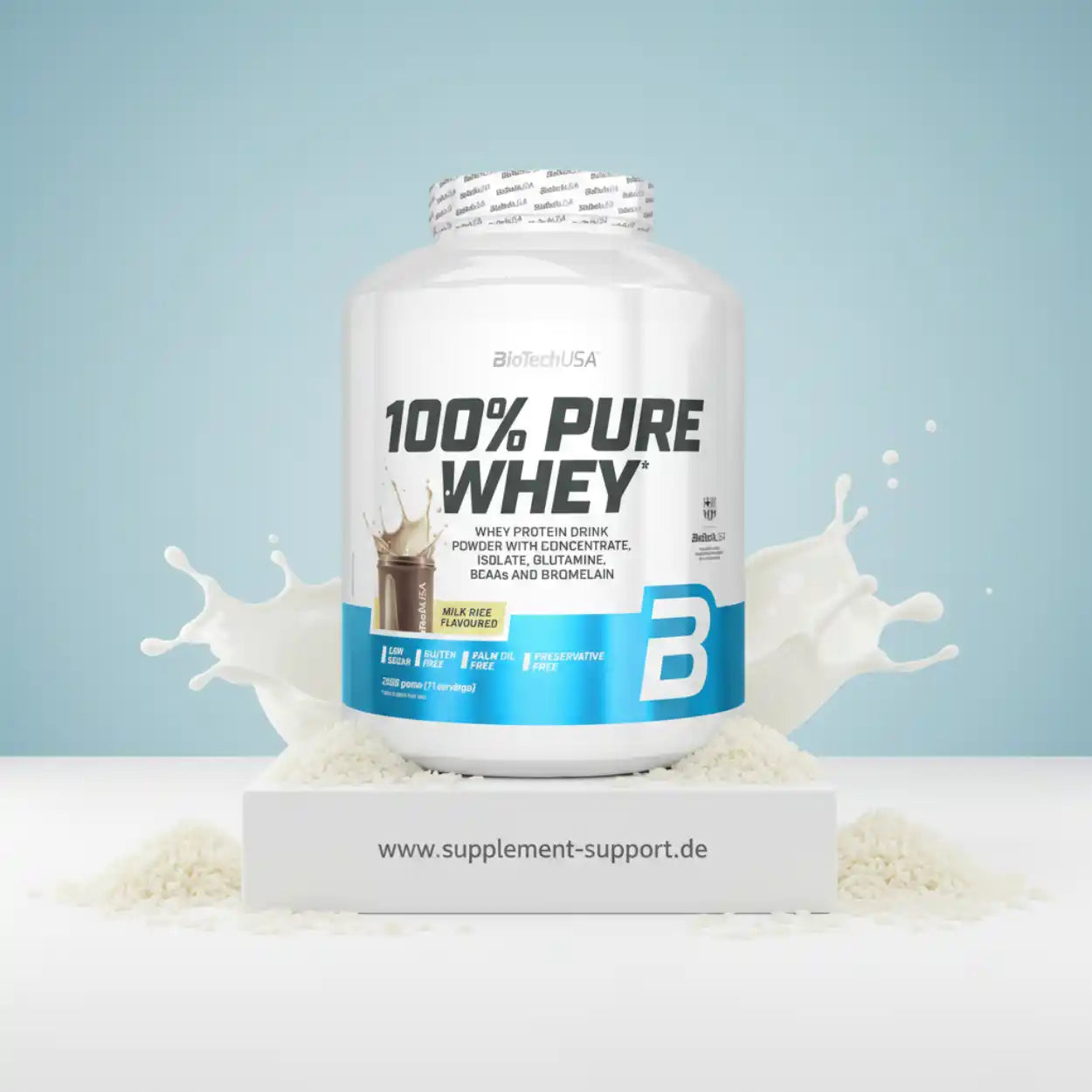 100% Pure Whey Protein Pulver 2000g