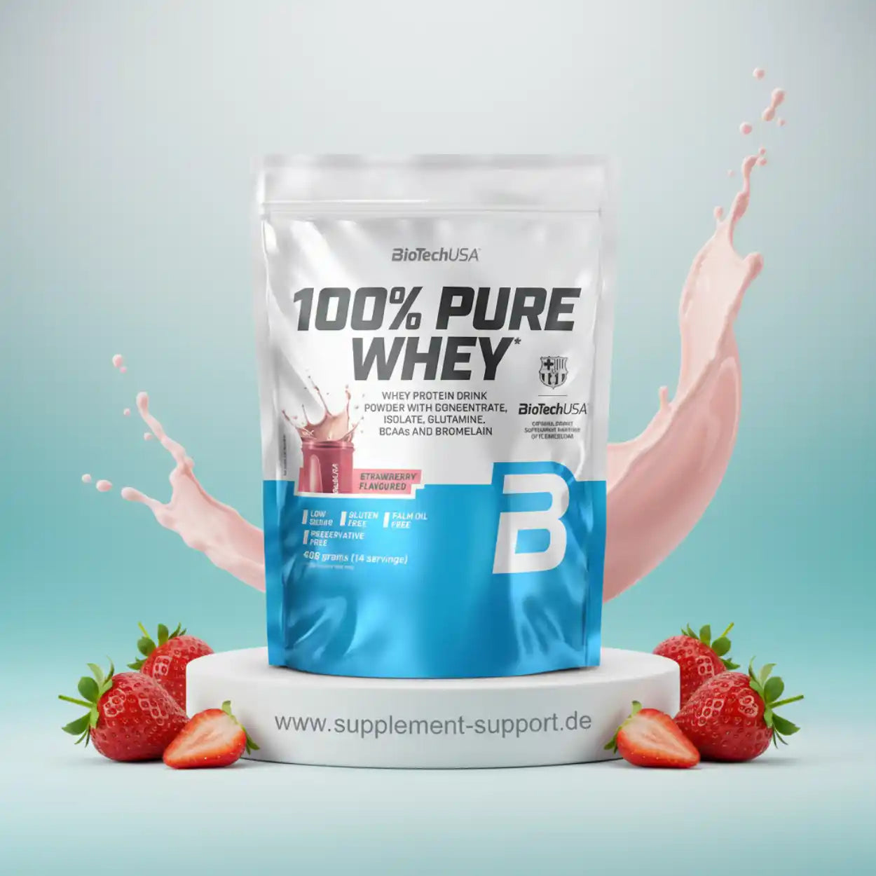 100% Pure Whey Protein Pulver 400g