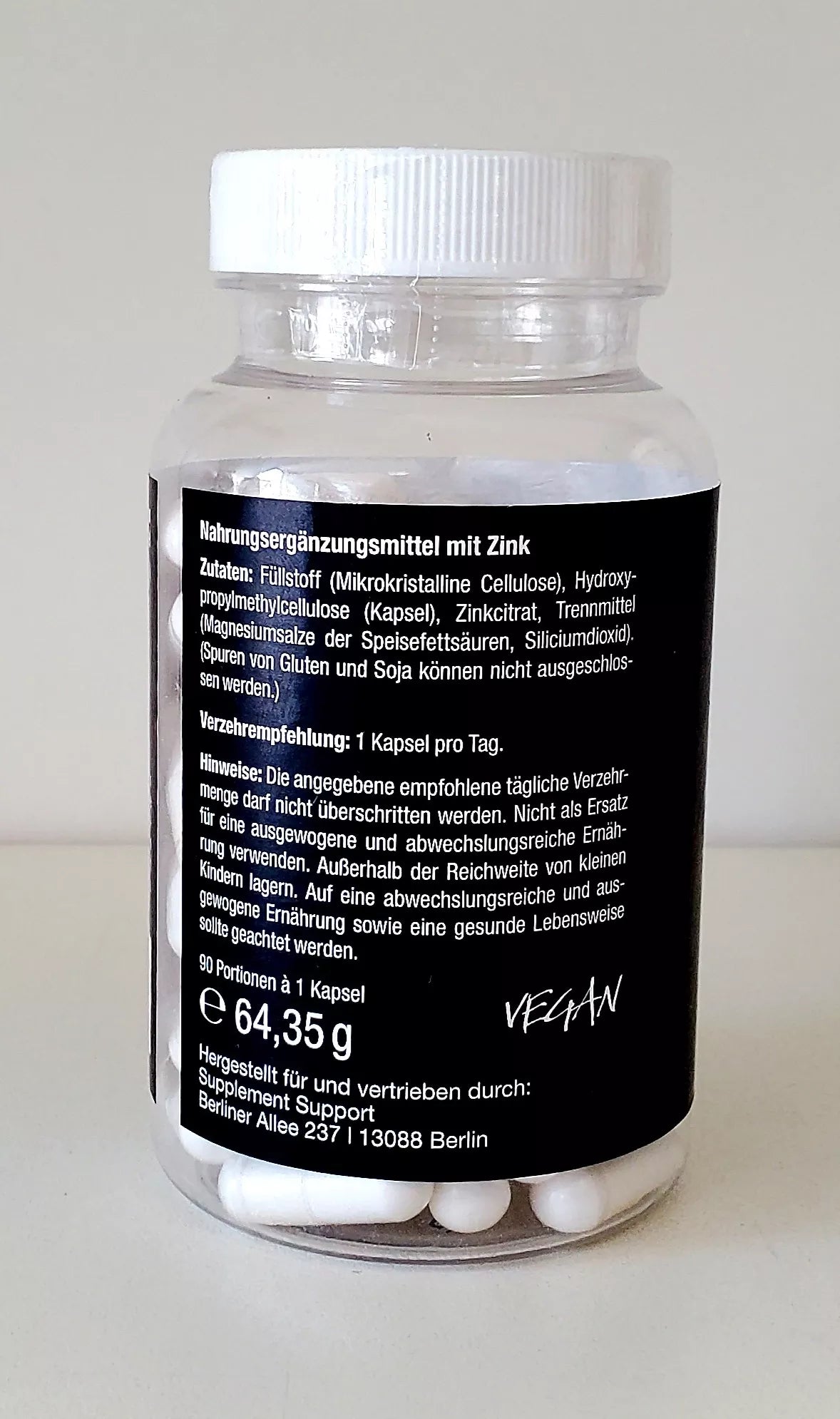 Zink Citrat 90 Vegan Kapseln 25mg