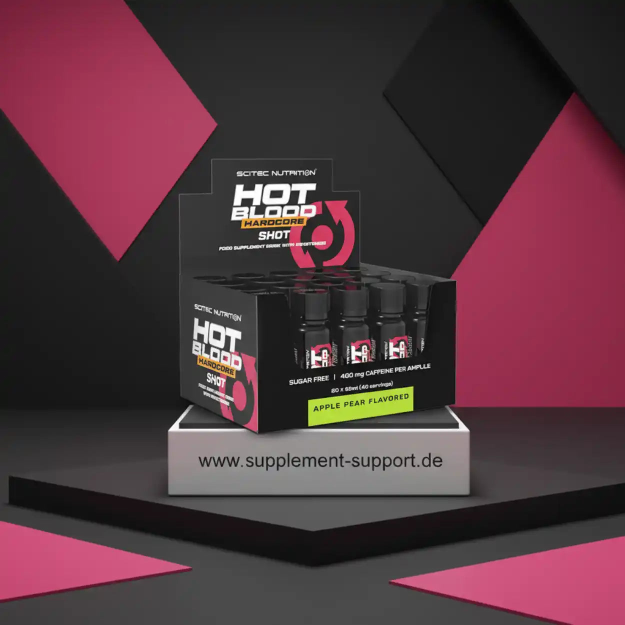 Scitec Nutrition Hot Blood Hardcore Shot Nahrungsergänzung, Apple Pear, bei supplement-support.de