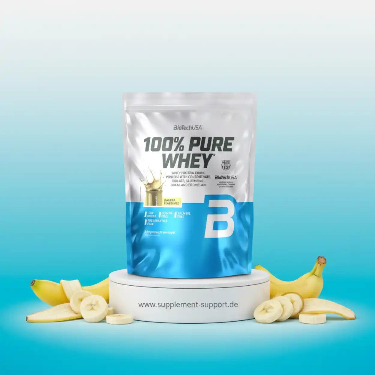 100% Pure Whey Protein Pulver 900g Tüte