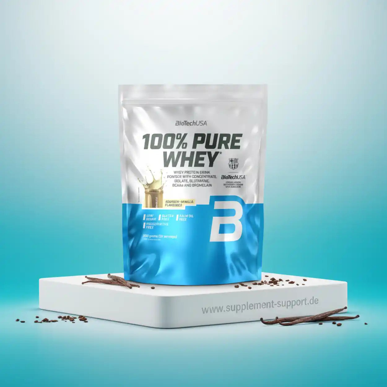 100% Pure Whey Protein Pulver 900g Tüte