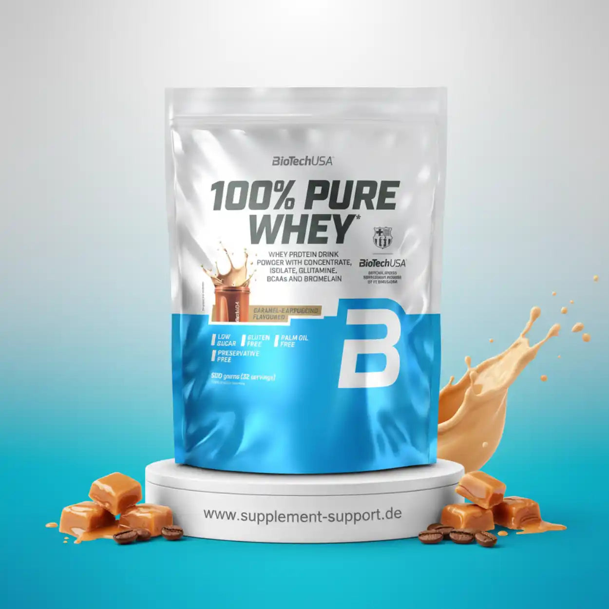100% Pure Whey Protein Pulver 900g Tüte