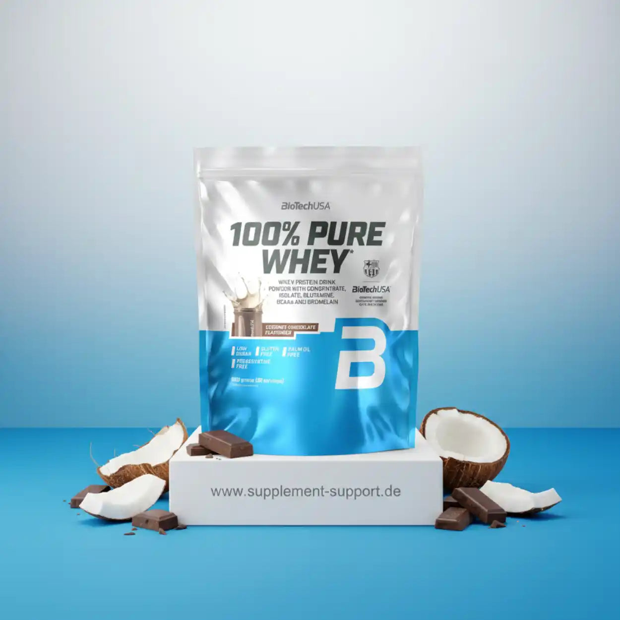 100% Pure Whey Protein Pulver 900g Tüte