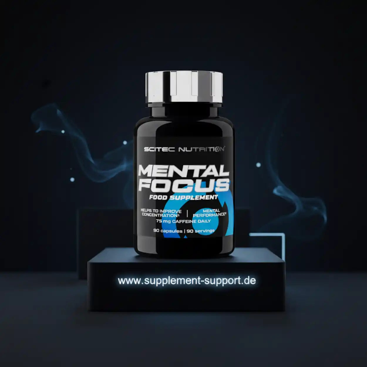 Scitec Nutrition Mental Focus Kapseln, Nahrungsergänzung, Konzentration, Performance, 90 Stück