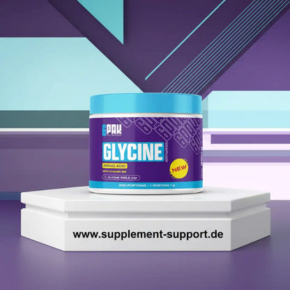 Glycin Aminosäure Supplement mit Vitamin B6, 200 Portionen, neu im Sortiment