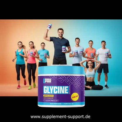 Glycin Aminosäure Supplement mit Vitamin B6, 200 Portionen – ideal für Sportler und Fitness-Enthusiasten