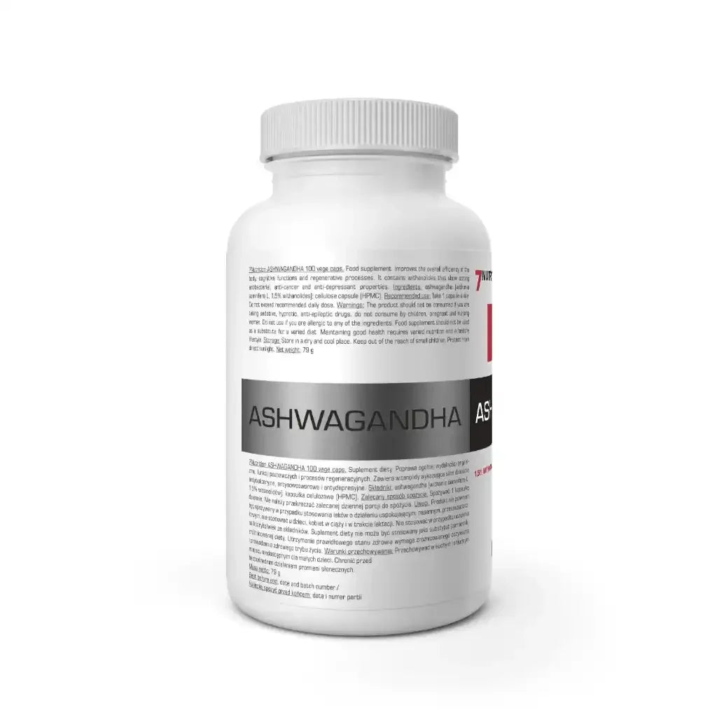 7Nutrition Ashwagandha 100 Caps 666mg - Supplement Support