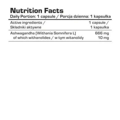 7Nutrition Ashwagandha 100 Caps 666mg - Supplement Support