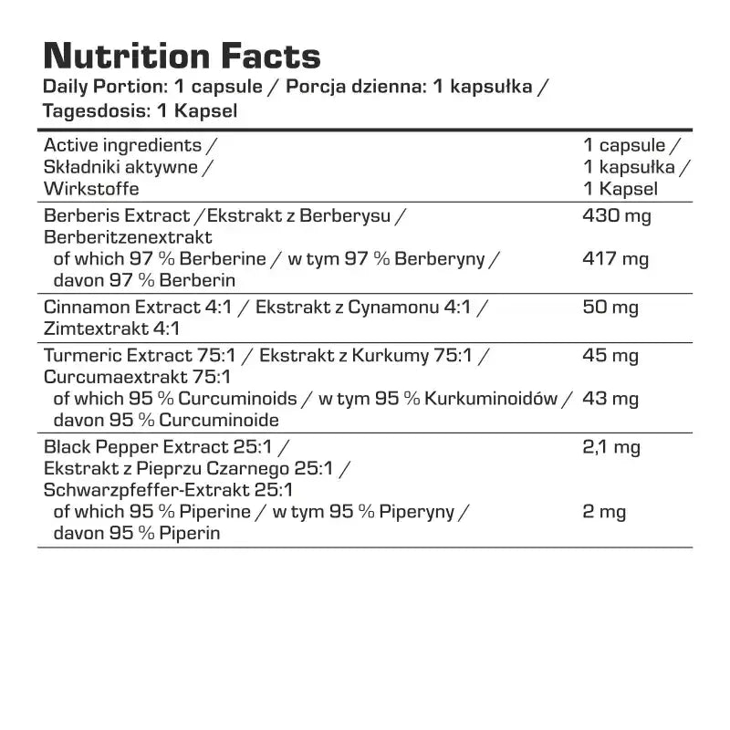 7NUTRITION Berberine HCL 100 Kapseln - Supplement Support