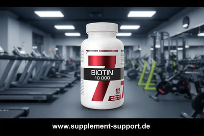 Biotin 10.000 µg Nahrungsergänzungsmittel für Fitness & Sport, 120 Tabletten, im Gym
