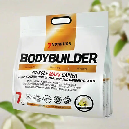 7Nutrition Bodybuilder Mass Gainer 7 kg Beutel mit Vanille-Geschmack, Nahrungsergänzung
