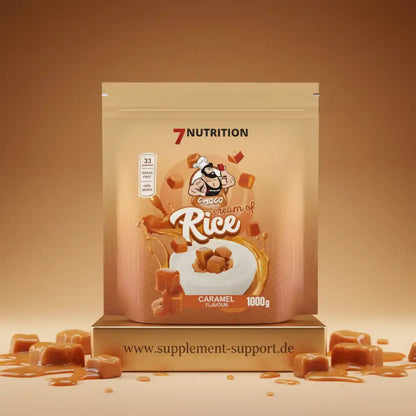 7Nutrition Choco Rice Caramel Flavour Sportnahrung Beutel 1000g mit Karamellstücken