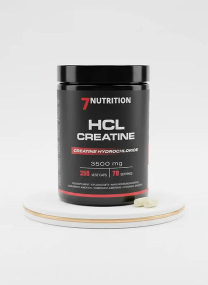HCL Creatine 3500 mg von 7Nutrition – 350 Veggie-Kapseln für 70 Portionen, Nahrungsergänzungsmittel