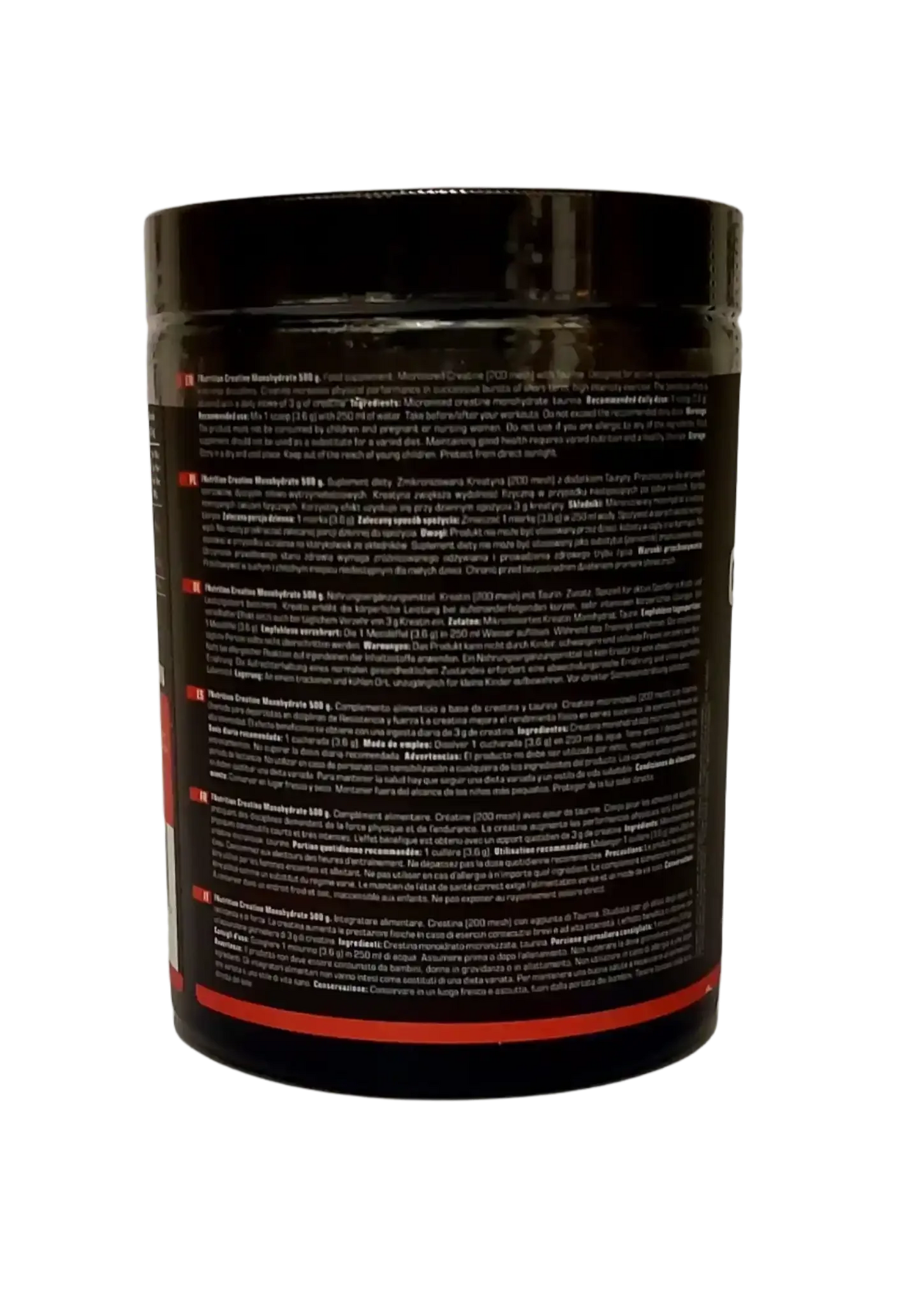 Kreatin-Monohydrat Nahrungsergänzungsmittel für Sportler, hochdosiert, mit Taurin, 500g Dose
