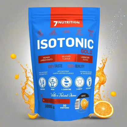 Isotonisches Gold-Elektrolytgetränk mit Orange-Aroma, 1000g, für Sport und Training, mit BCAA und L-Carnitin