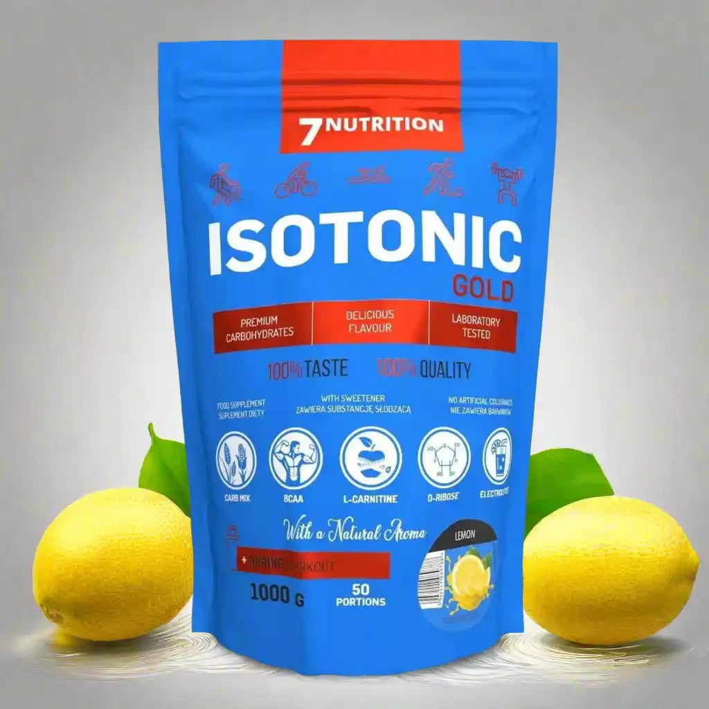 Isotonisches Gold-Elektrolytgetränk mit Zitrone, 1000g, für Sport & Training, mit BCAA & L-Carnitin