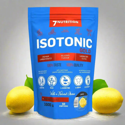 Isotonisches Gold-Elektrolytgetränk mit Zitrone, 1000g, für Sport & Training, mit BCAA & L-Carnitin