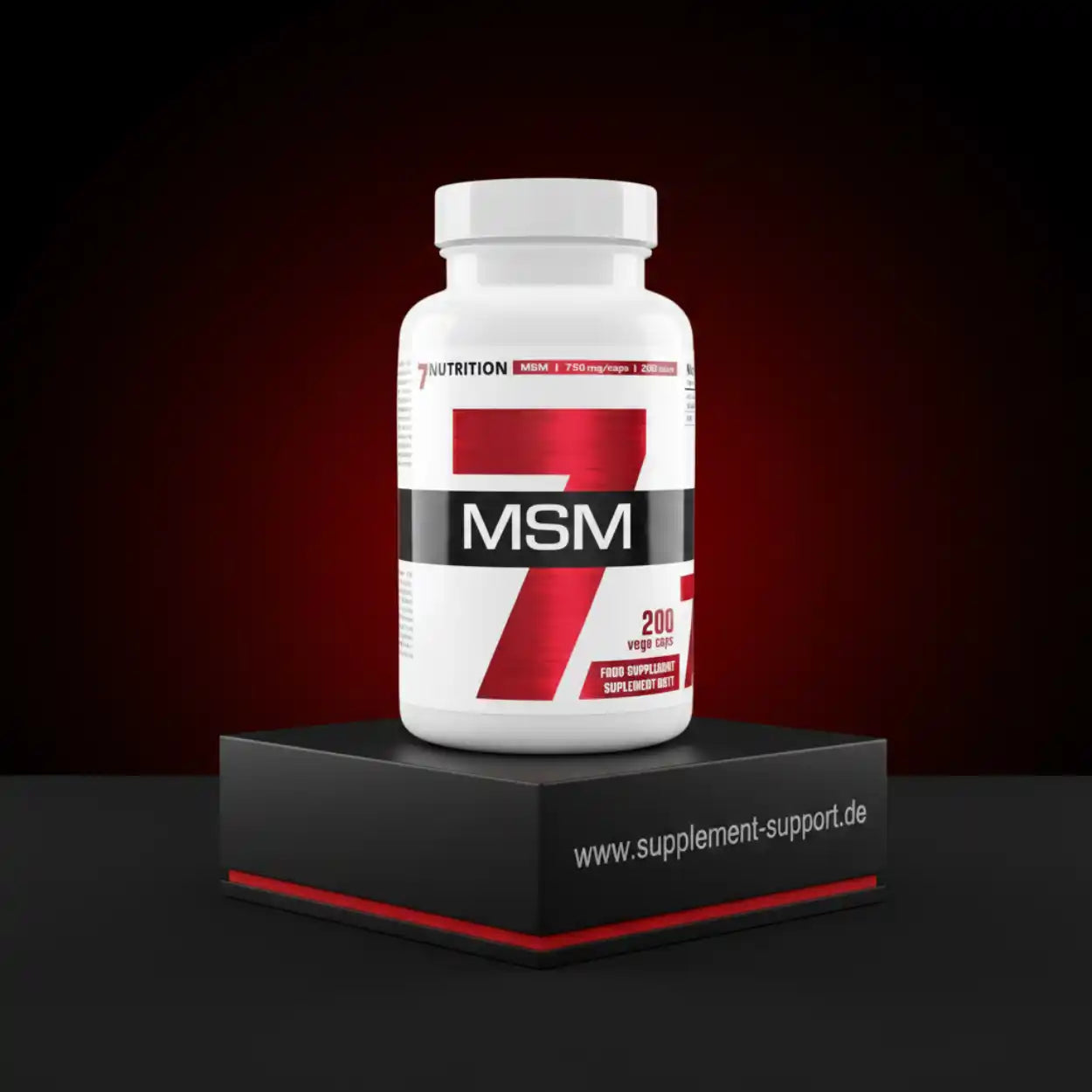 7Nutrition MSM, 200 capsules de 750 mg chacune