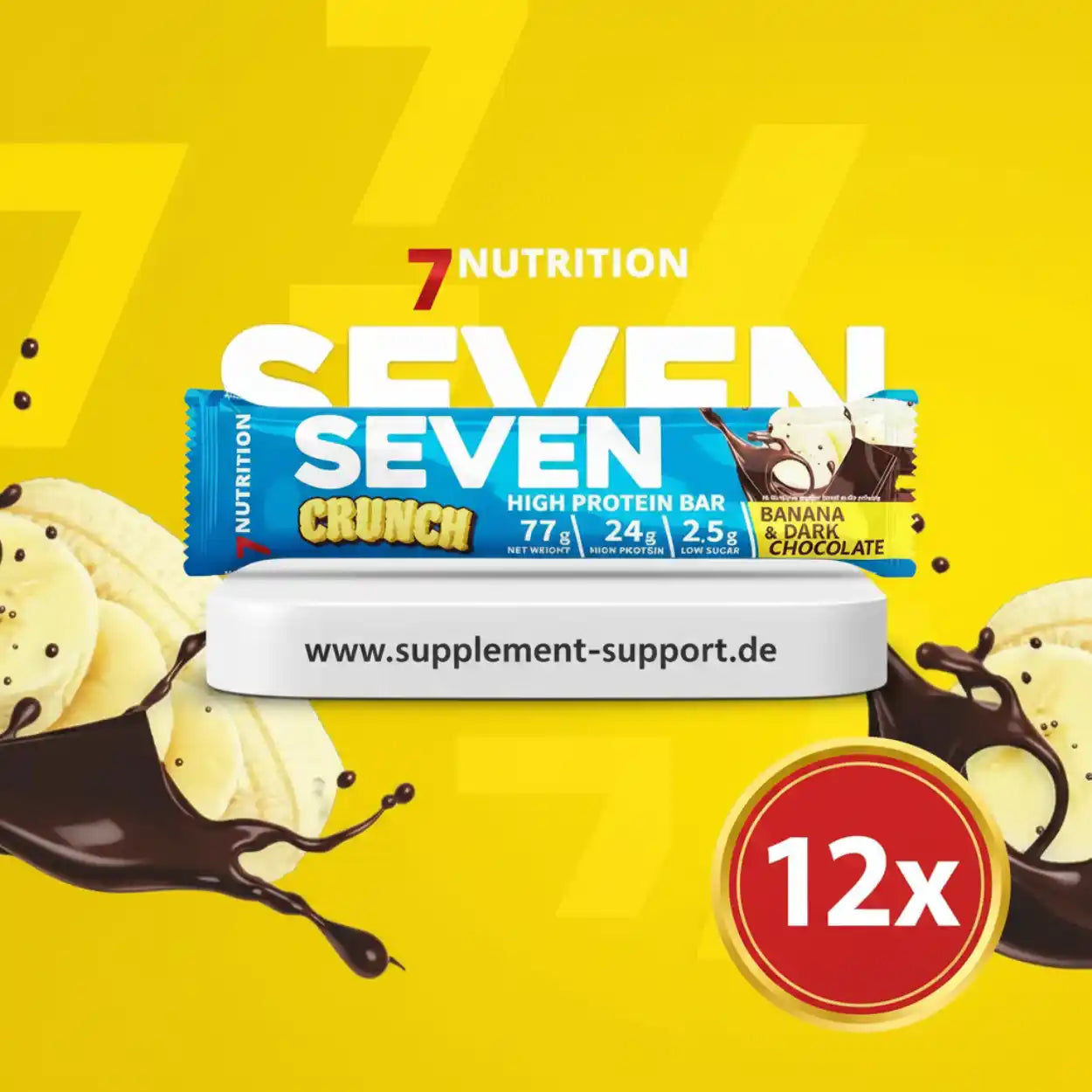 7NUTRITION SEVEN CRUNCH HIGH PROTEIN BAR 12x77g