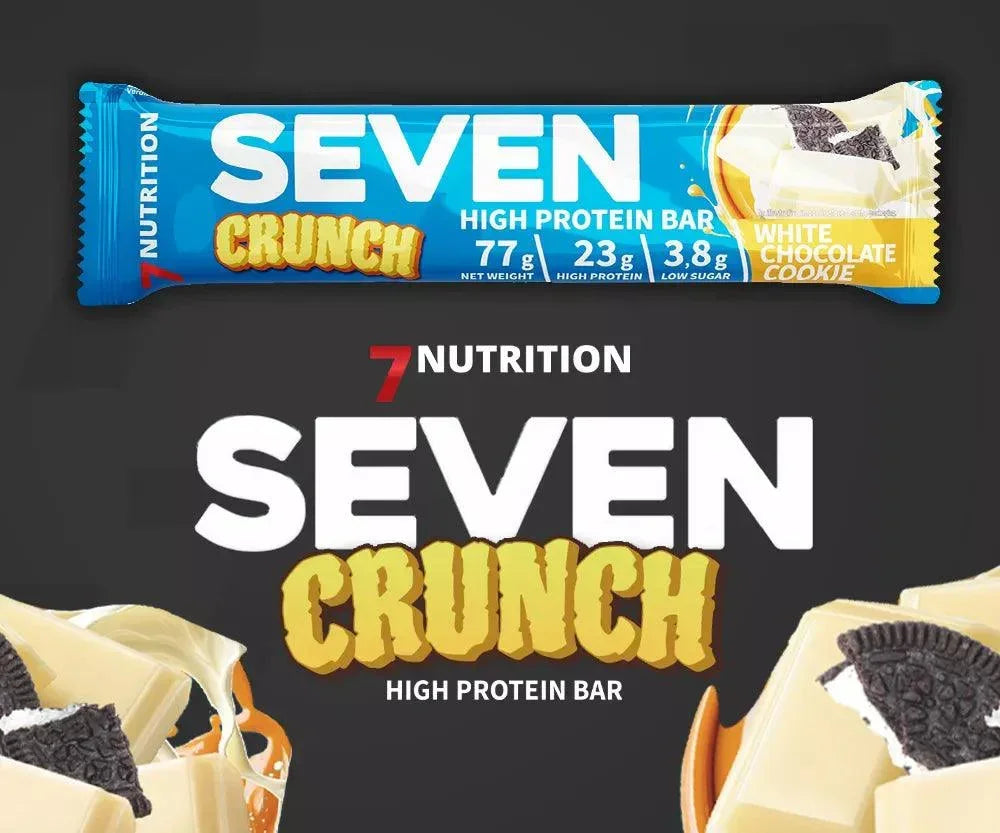 7NUTRITION SEVEN CRUNCH HIGH PROTEIN BAR 12x77g - Supplement Support
