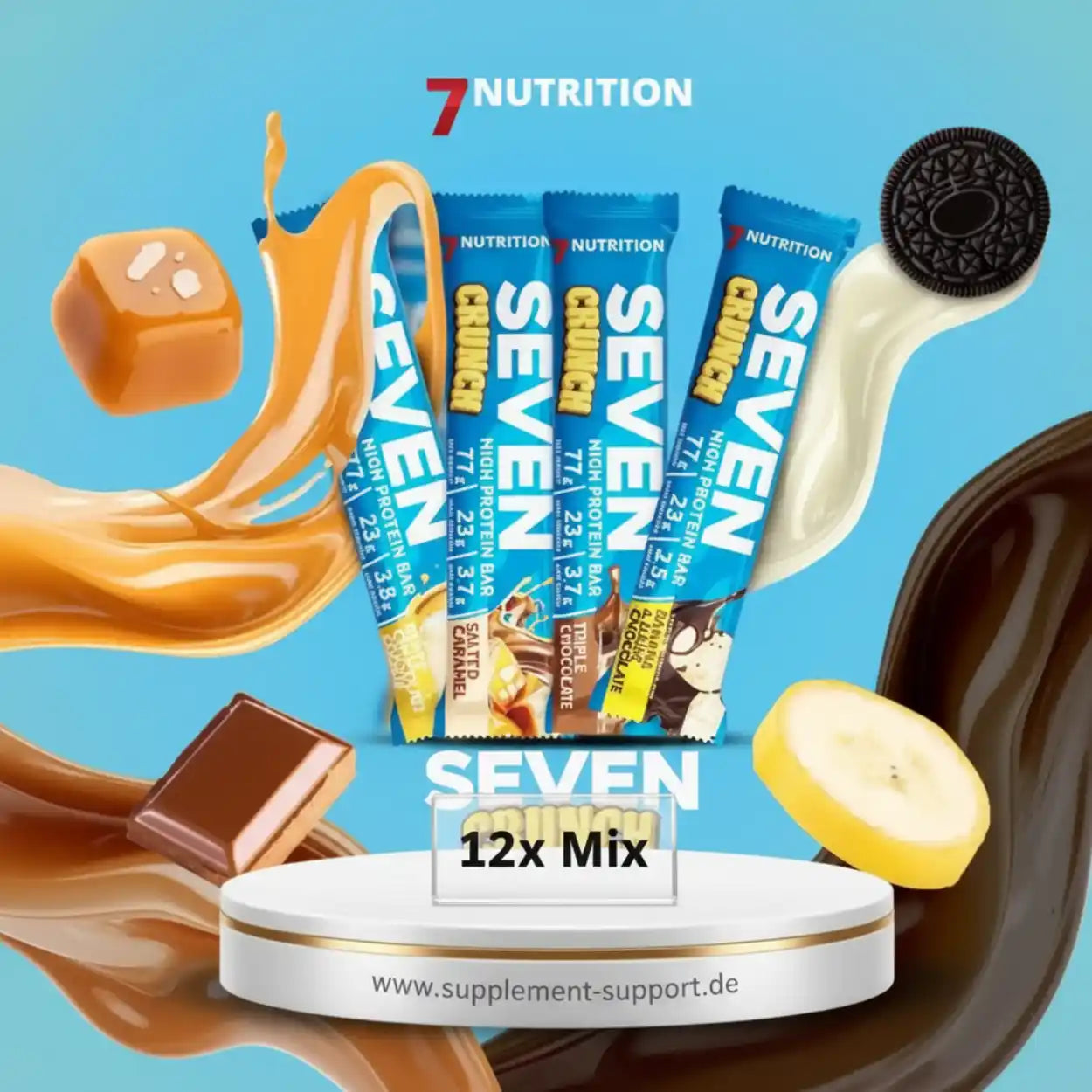 7NUTRITION SEVEN CRUNCH HIGH PROTEIN BAR 12x77g