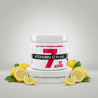 Vitamin C Pure von 7 Nutrition, 250g Nahrungsergänzung mit Zitronen, ideal für Sport und Gesundheit