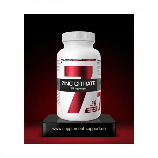 7Nutrition Zinc Citrate 100 Vegan Capsules, 15mg each