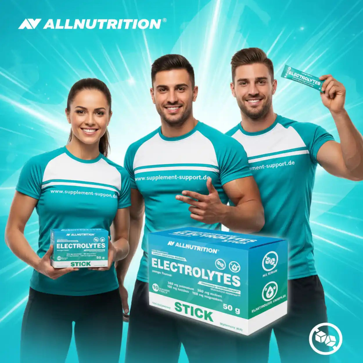 AllNutrition Electrolytes Stick – Nahrungsergänzung für Sportler mit Vitaminen und Mineralien