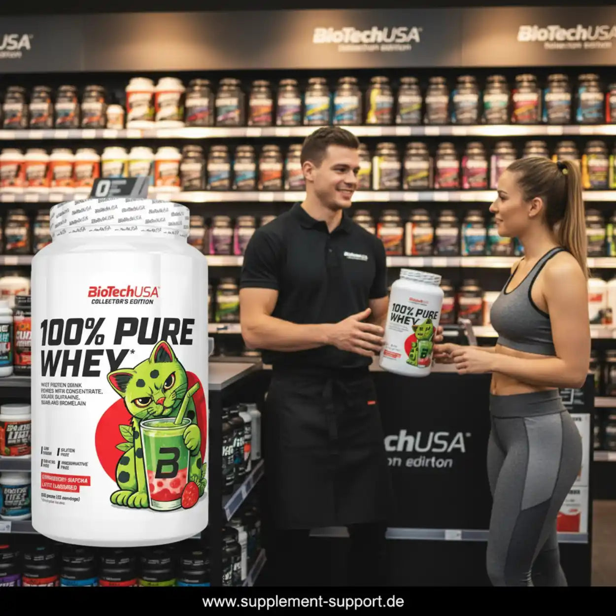 100% Pure Whey Protein Pulver 900g