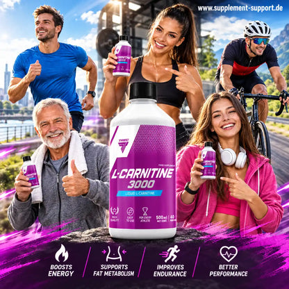 TREC NUTRITION L-Carnitine 3000 flüssiges Nahrungsergänzungsmittel für Sportler zur Fettverbrennung