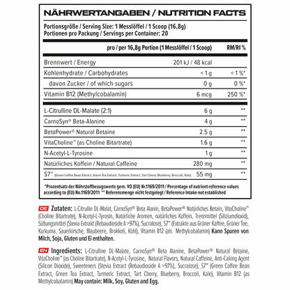 VAST® V8 TOTAL ENERGY PRE WORKOUT BOOSTER