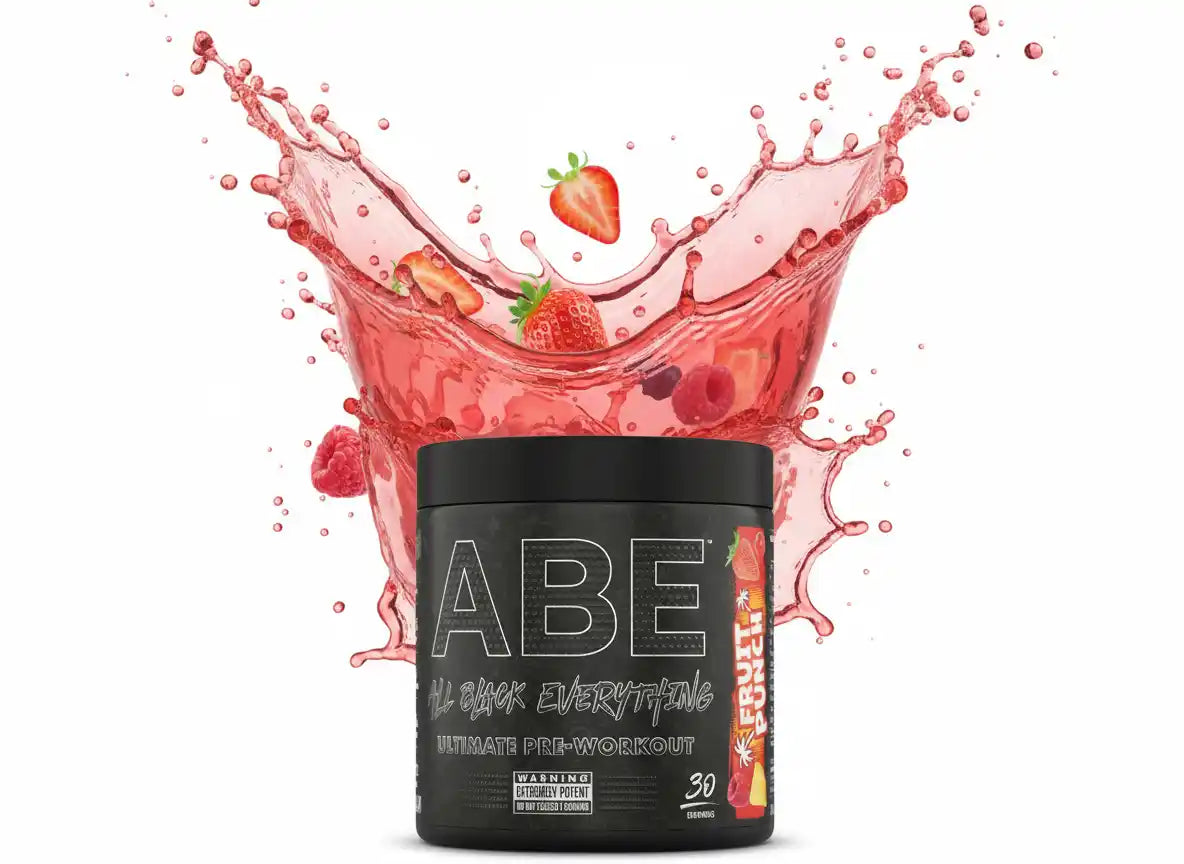 ABE Pre-Workout Booster mit Erdbeere-Raspberry-Geschmack, ideal für Sport und Fitness