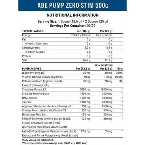 ABE Pump Booster (500g), Applied Nutrition - Supplement Support