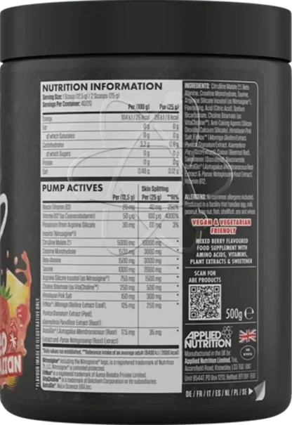 ABE Pump Booster (500g), Applied Nutrition - Supplement Support
