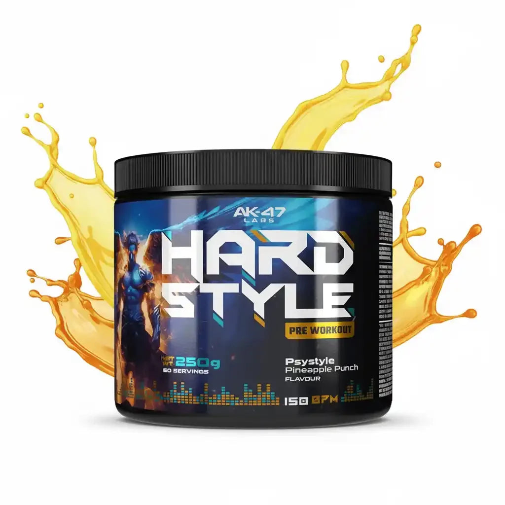 AK-47 Labs Hard Style Pre Workout, 250g, Psystyle Pineapple Punch Geschmack, Sportnahrung & Booster