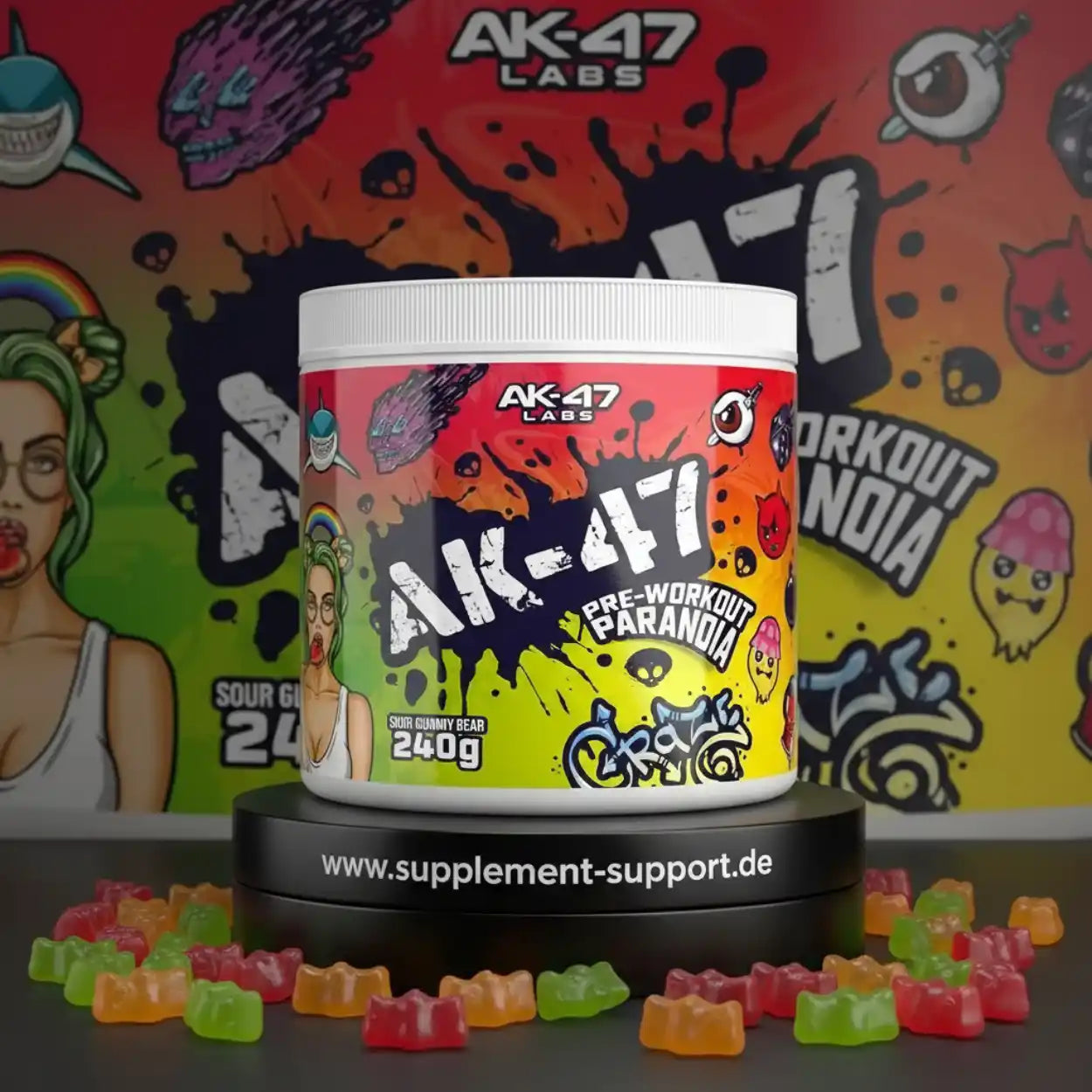 AK47 Pre Workout Booster Paranoia 240g