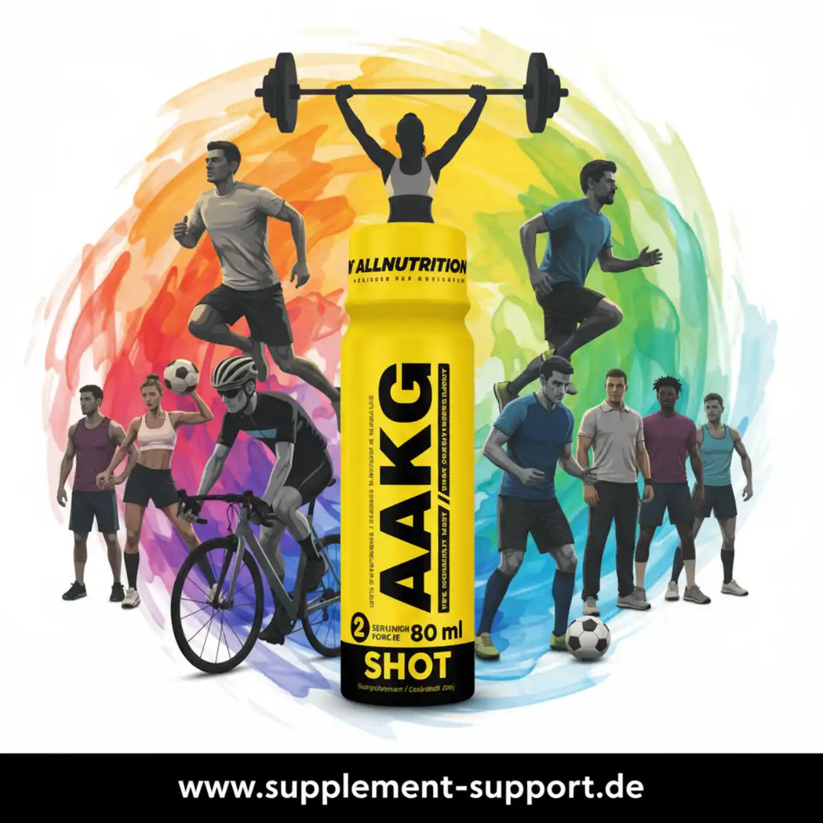 AAKG Shot von AllNutrition – Energiebooster für Sportler mit 80 ml, ideal für Training und Fitness
