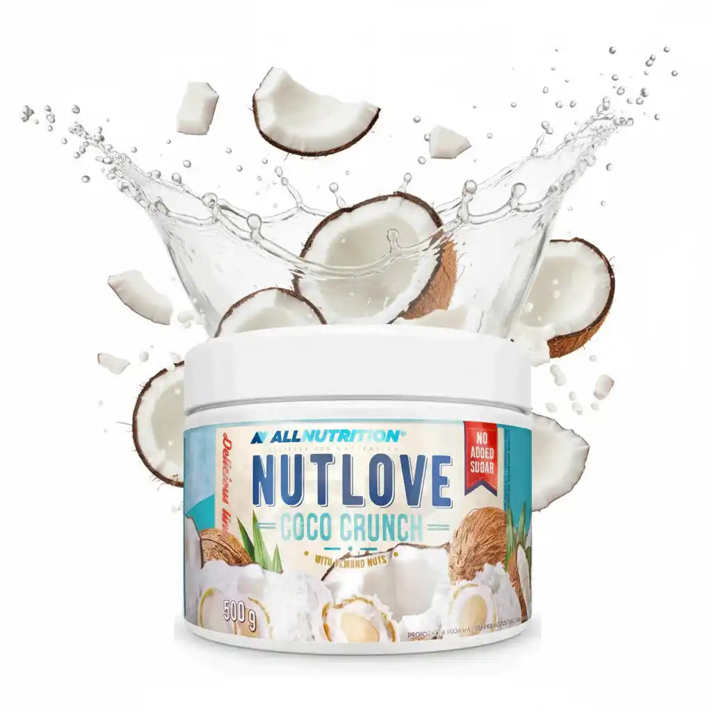 AllNutrition Nutlove Coco Crunch mit Mandeln, 500g, ohne zugesetzten Zucker, Kokosnuss-Splash