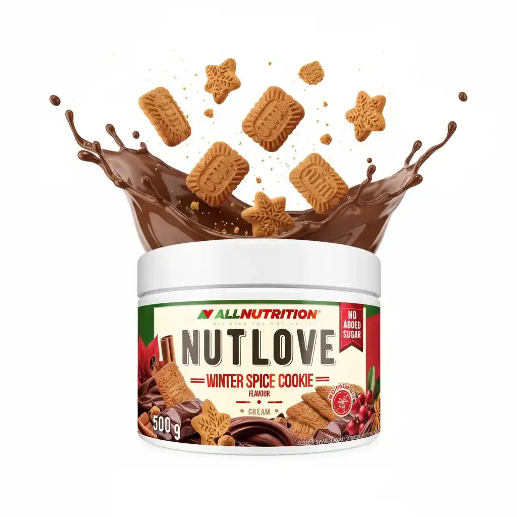 Nutlove Winter Spice Cookie Geschmack mit Schokoladen-Spritzer und Keksen