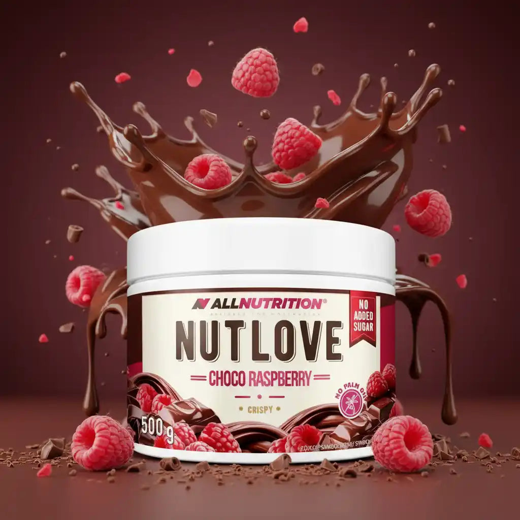 AllNutrition NutLove Choco Raspberry – Protein-Snack mit Himbeeren & Schokolade, zuckerfrei, 500g