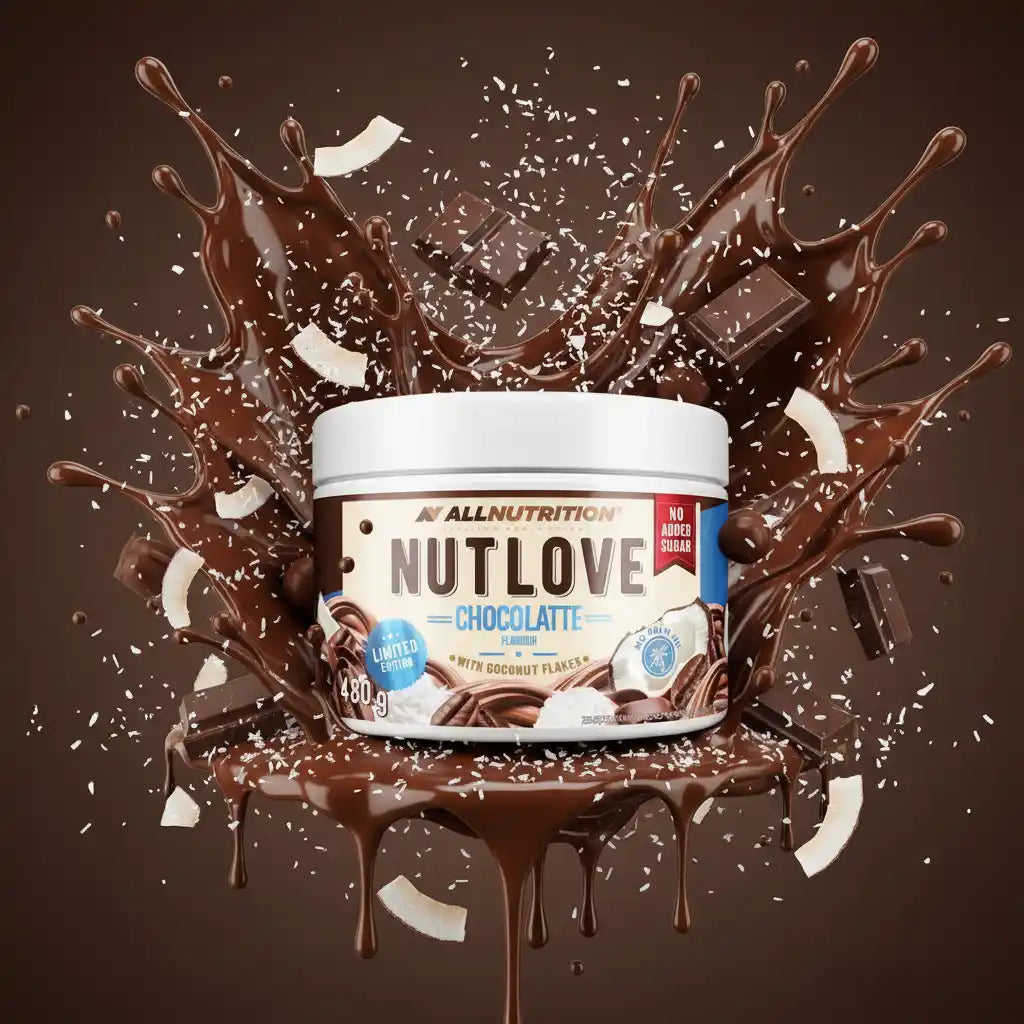AllNutrition Nutlove Schokolade mit Kokosflocken, ohne zugesetzten Zucker, Protein-Pulver
