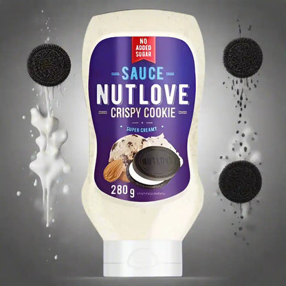 Nutlove Crispy Cookie Sauce, 280g, ohne zugesetzten Zucker, cremig mit Keksen