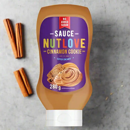 Nutlove Zimtkeks-Sauce ohne Zusatz Zucker, 280g – ideal für Protein-Shakes & Fitness-Snacks