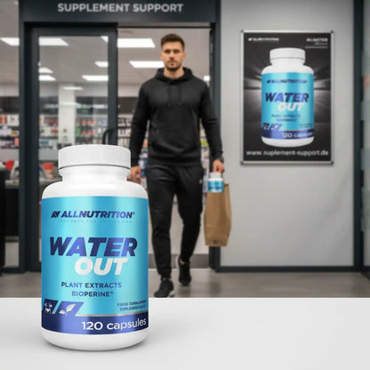 ALLNUTRITION Water Out Kapseln mit Pflanzenextrakten und Bioperine, 120 Stück, Nahrungsergänzungsmittel