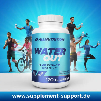 ALLNUTRITION Water Out Nahrungsergänzung mit Pflanzenextrakten & Bioperine, 120 Kapseln für Sport und Fitness
