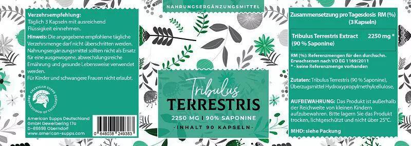 American Supps Tribulus Terrestris - 90 Kapseln - Supplement Support