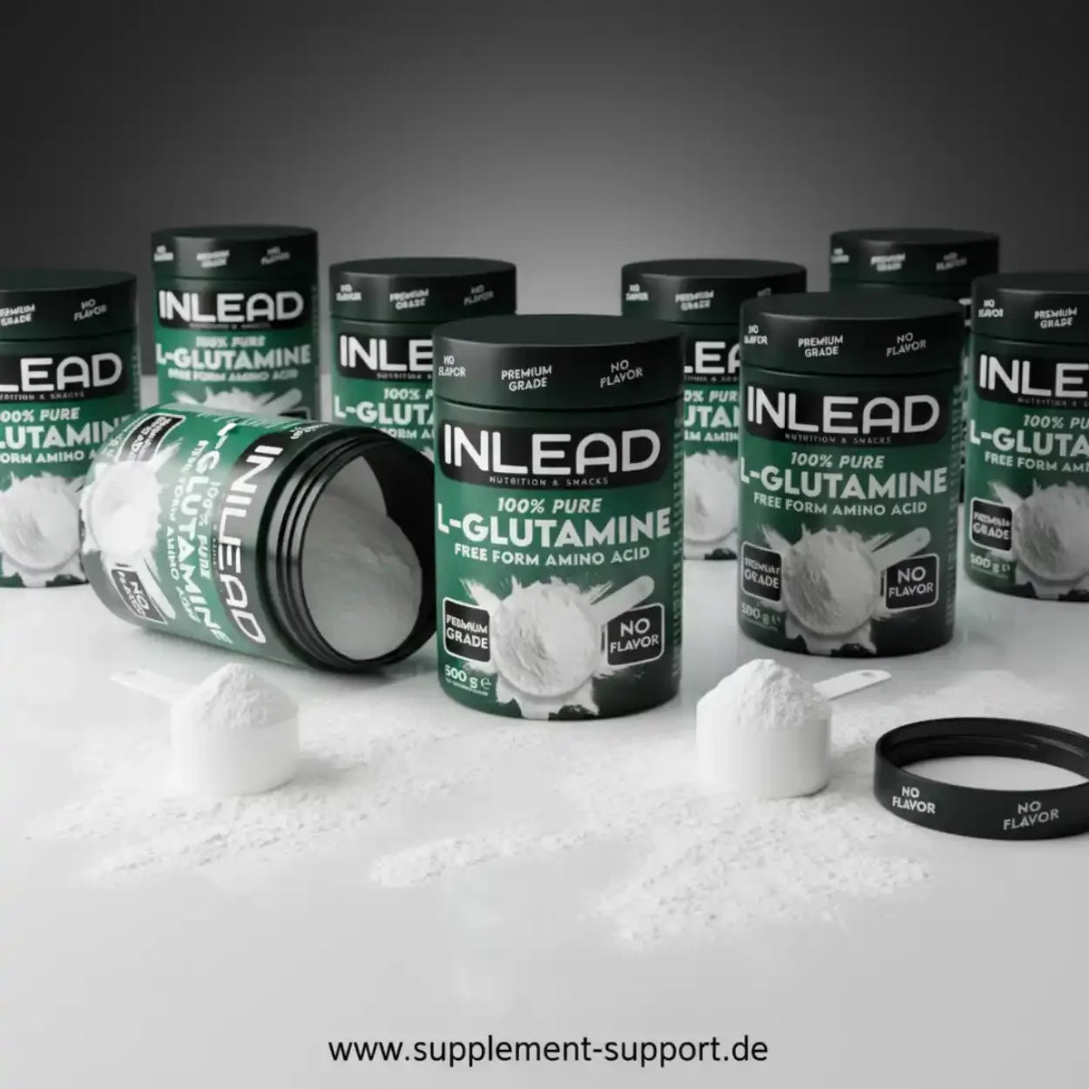INLEAD 100% reines L-Glutamin Pulver, Premium Grade, ohne Geschmack – Nahrungsergänzungsmittel für Sportler