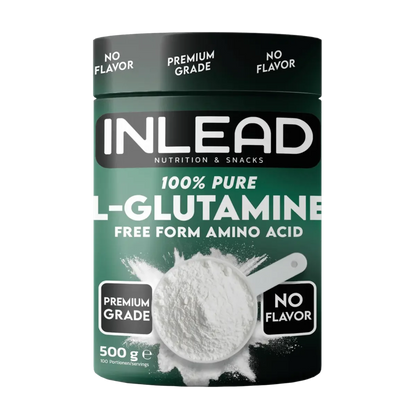 INLEAD 100% reines L-Glutamin Pulver, Premium Grade, ohne Geschmack, 500g Aminosäure für Sport & Fitness